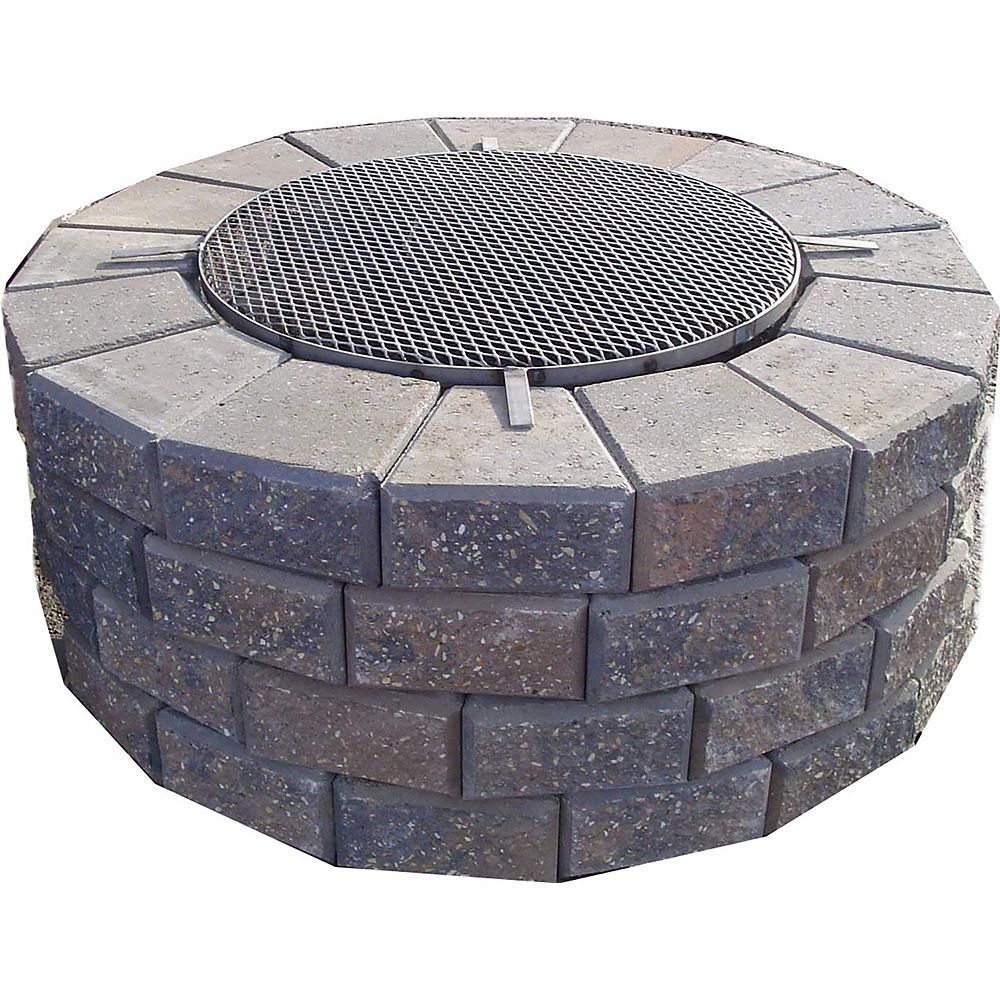 Oldcastle Firepit Kit With Screen In, Rona Fire Pit Bricks