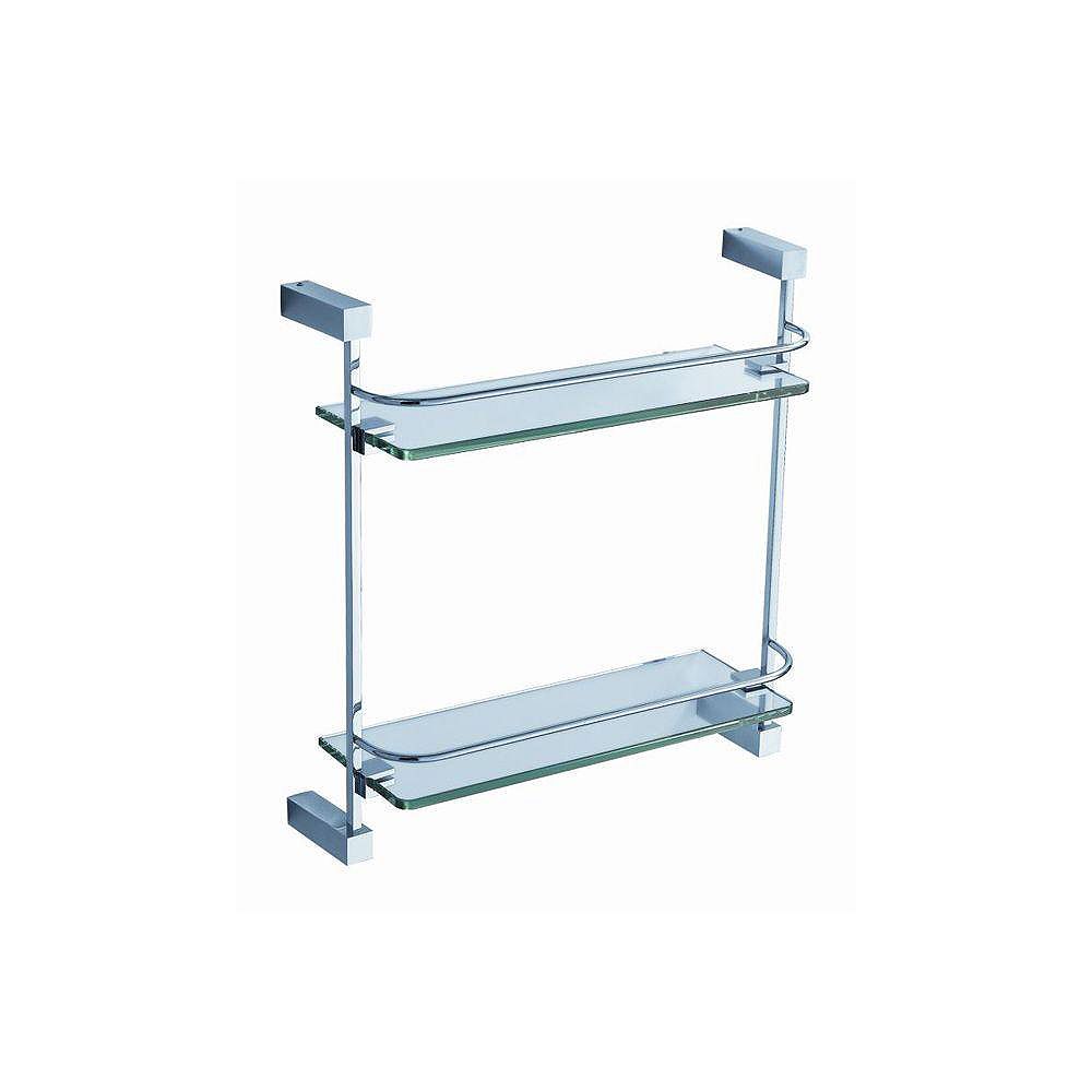 Fresca Ottimo 2 Tier Glass Shelf Chrome The Home Depot Canada