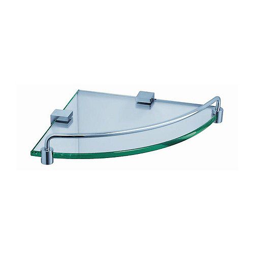 Ottimo Glass Corner Shelf in Chrome