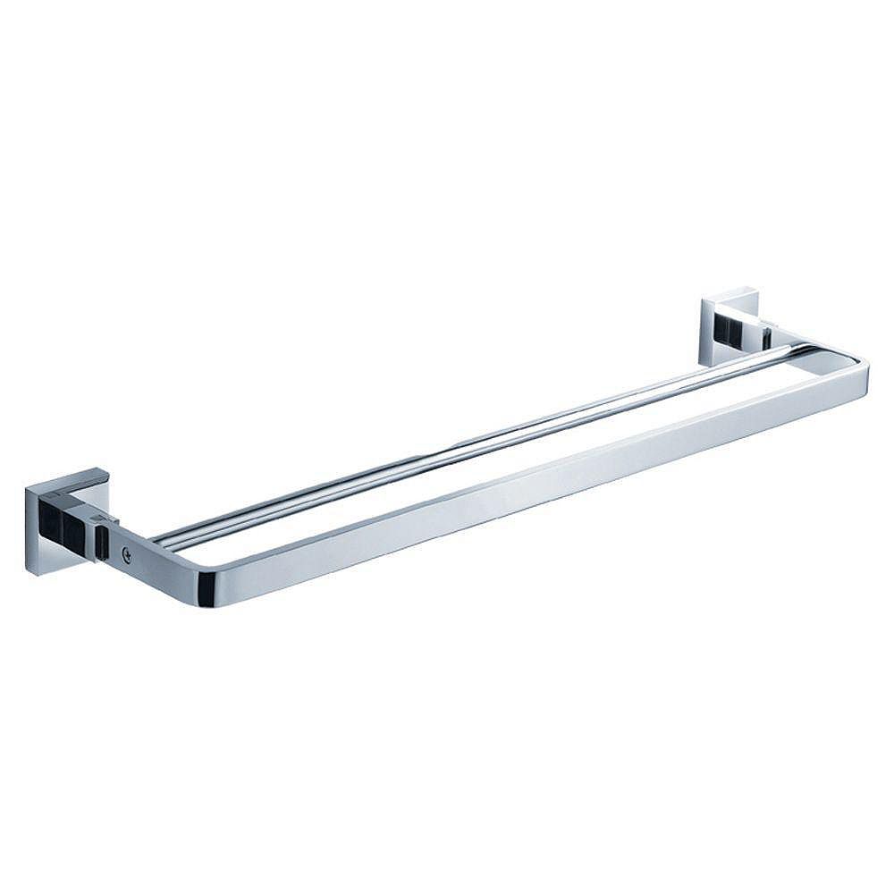 Fresca Glorioso 20 Inch Double Towel Bar Chrome The Home Depot Canada