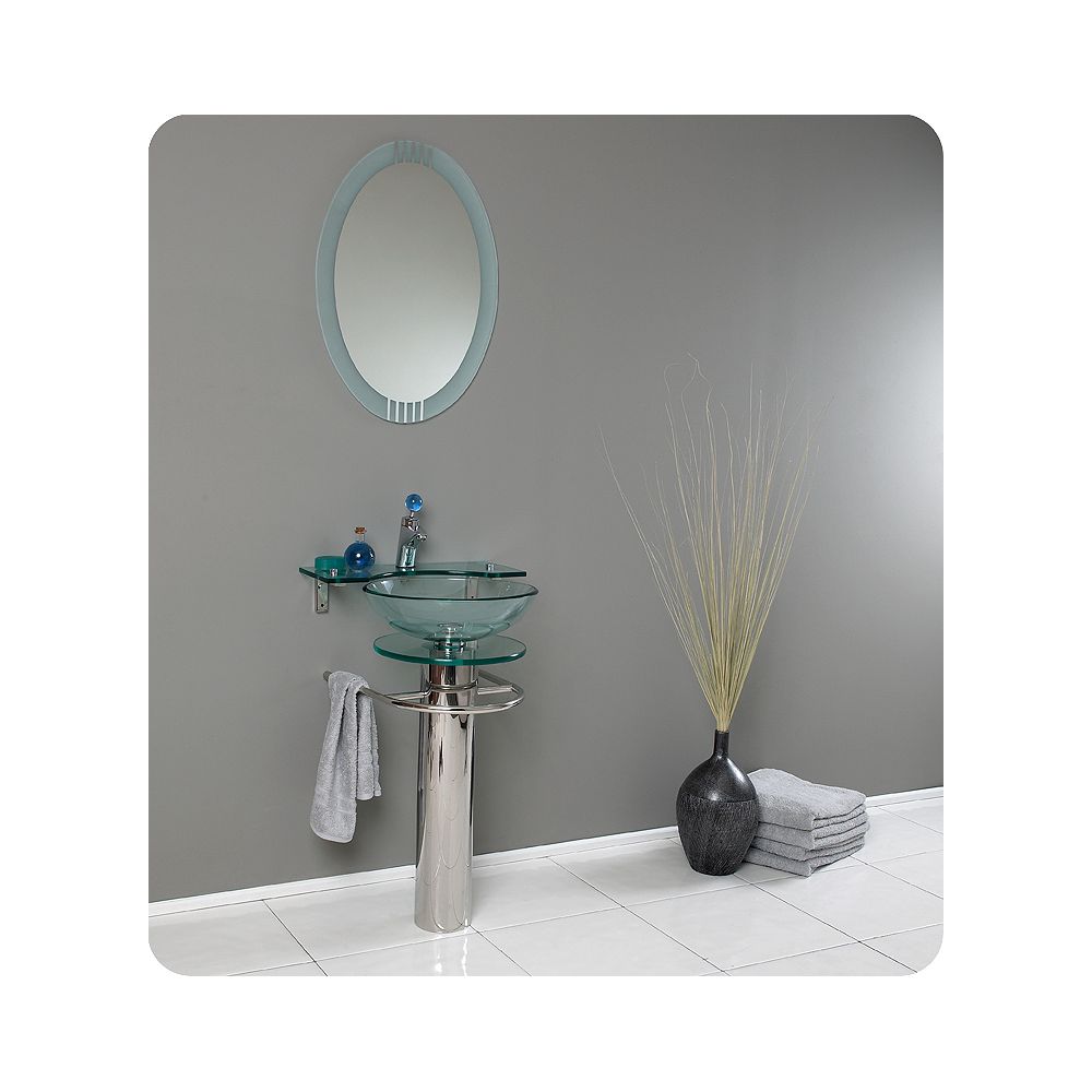 Fresca Ovale 24-inch W Vanity in Grey | The Home Depot Canada