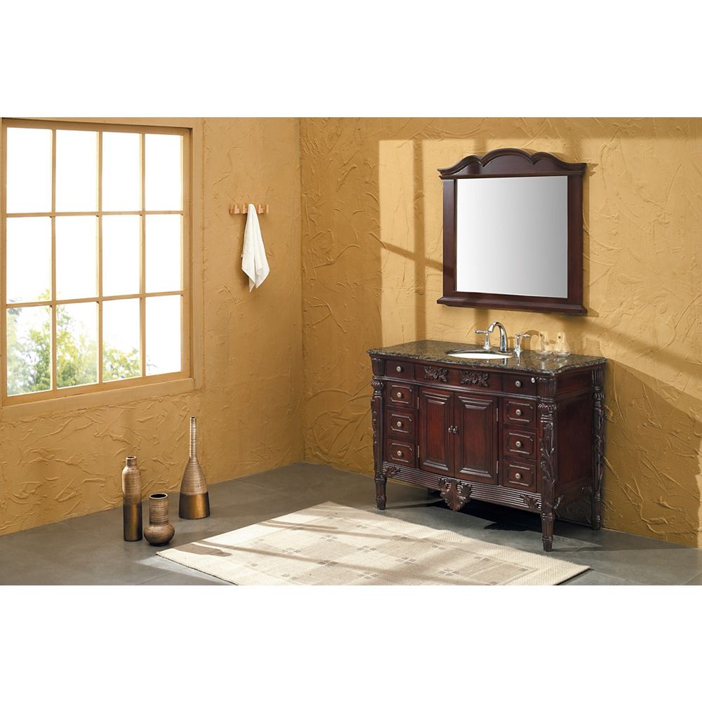 Fresca Brampton Antique Single Sink Bathroom Vanity With Baltic