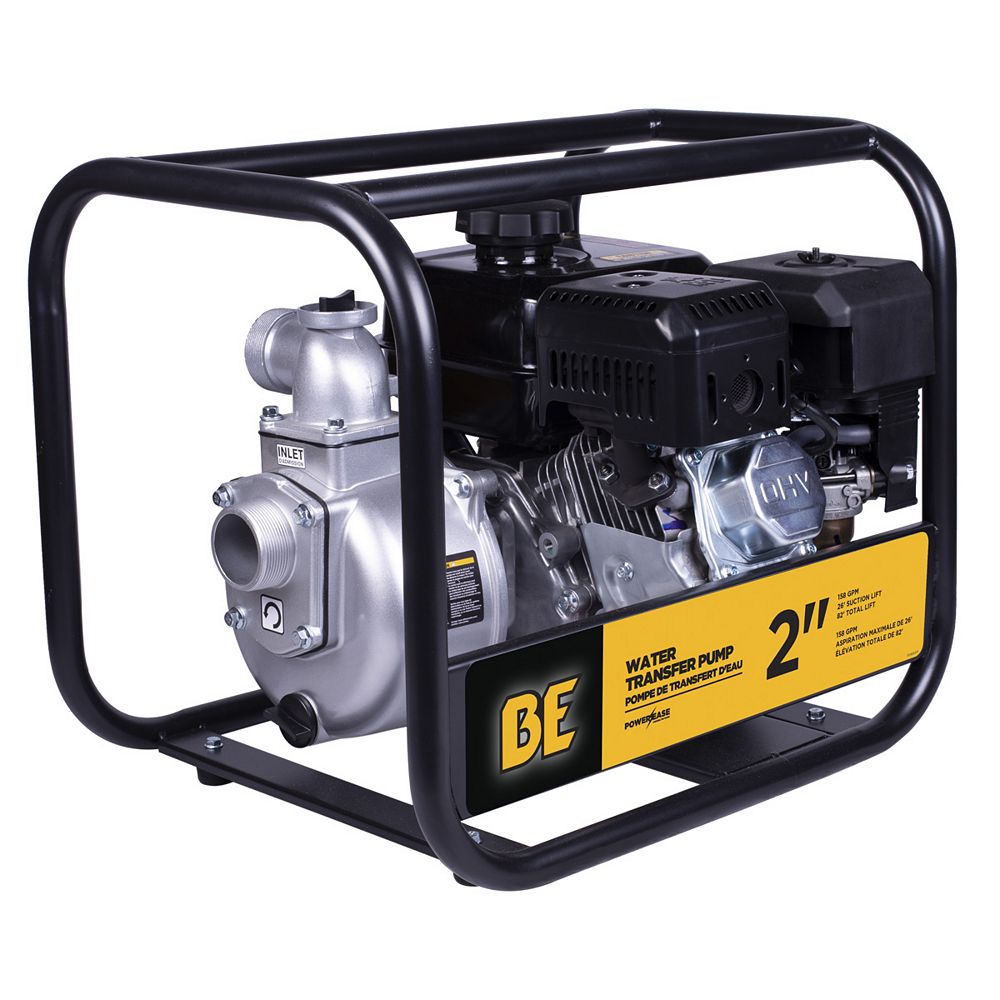 BE Power Equipment 158 GPM Gas Engine Water Transfer Pump with 2in