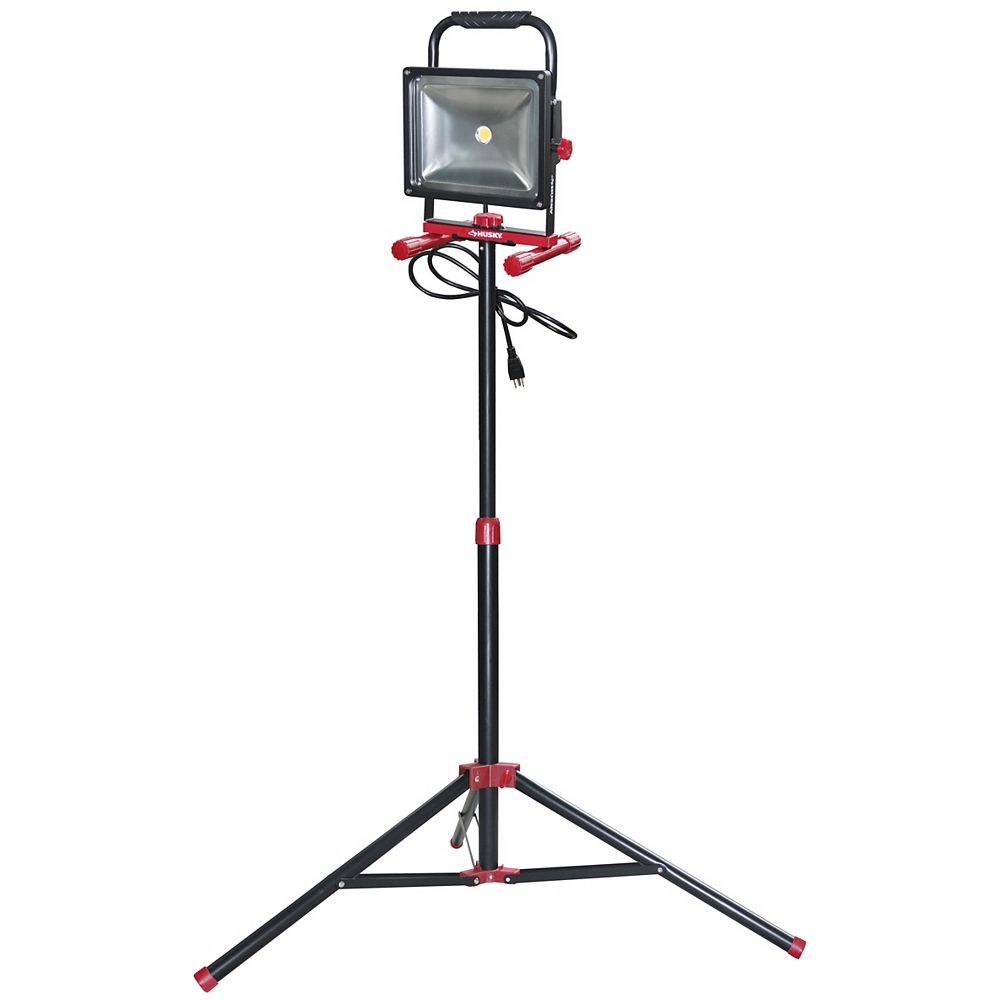 Husky 1720Lumen LED Work Light with Tripod and 5 ft. Cord The Home