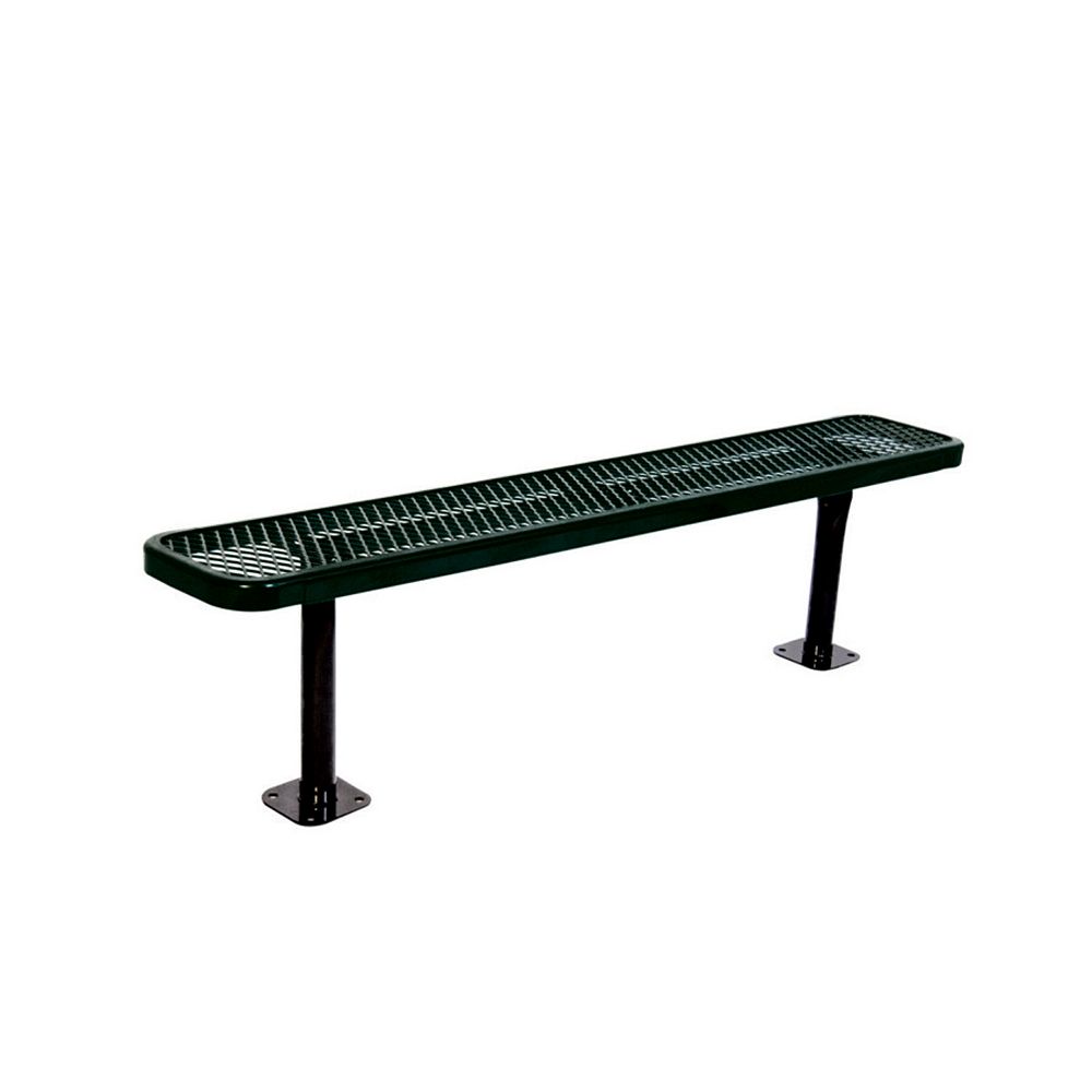 UltraSite 6 ft. Commercial Surface-Mount Bench in Black | The Home ...