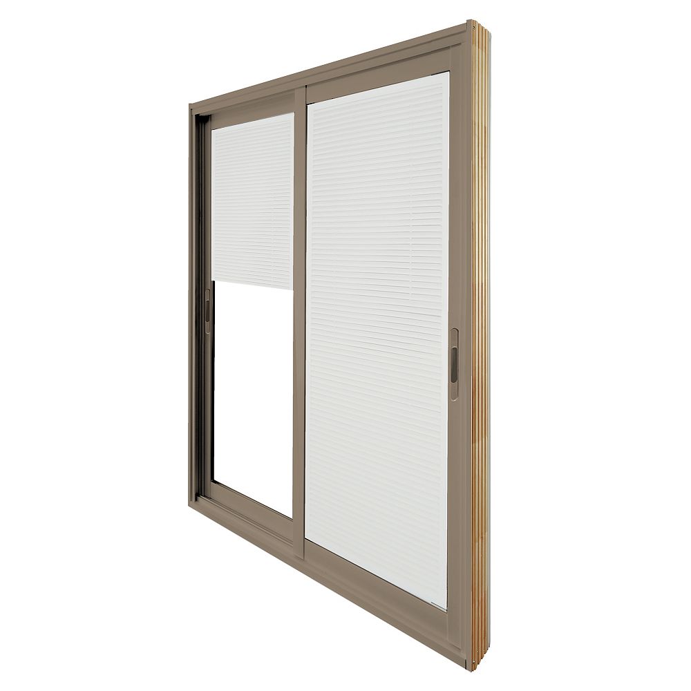 STANLEY Doors 59.75 inch x 79.75 inch Clear LowE Painted Sandstone