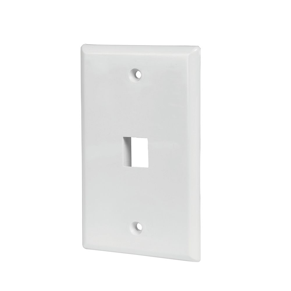 Commercial Electric 1Port Wall Plate White The Home Depot Canada