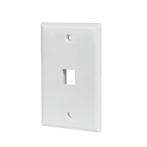 1-Port Wall Plate - White