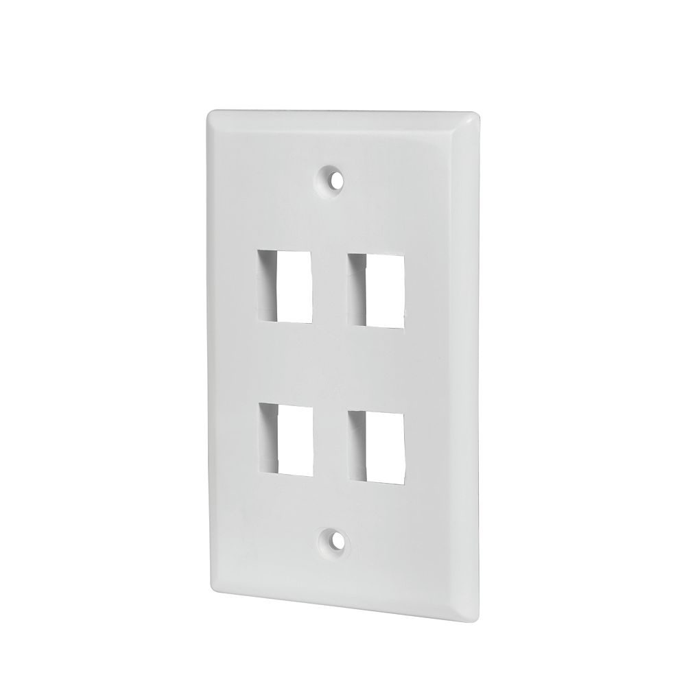 Commercial Electric 4Port Wall Plate White (5Pack) The Home Depot Canada