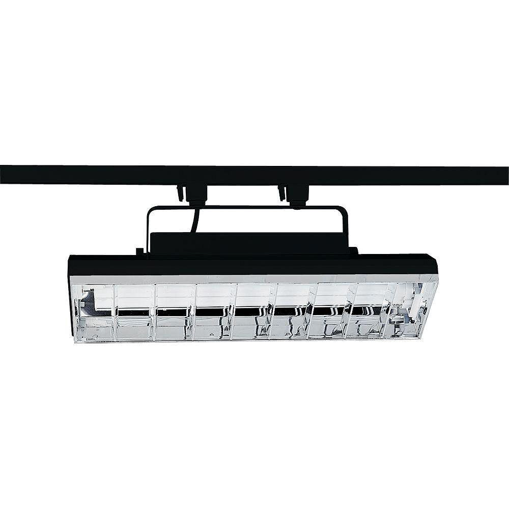 Progress Lighting Alpha Trak Collection Black 2light Track Head The Home Depot Canada