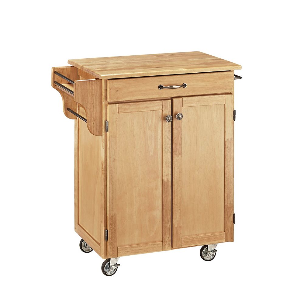 Create A Cart Natural With Wood Top The Home Depot Canada