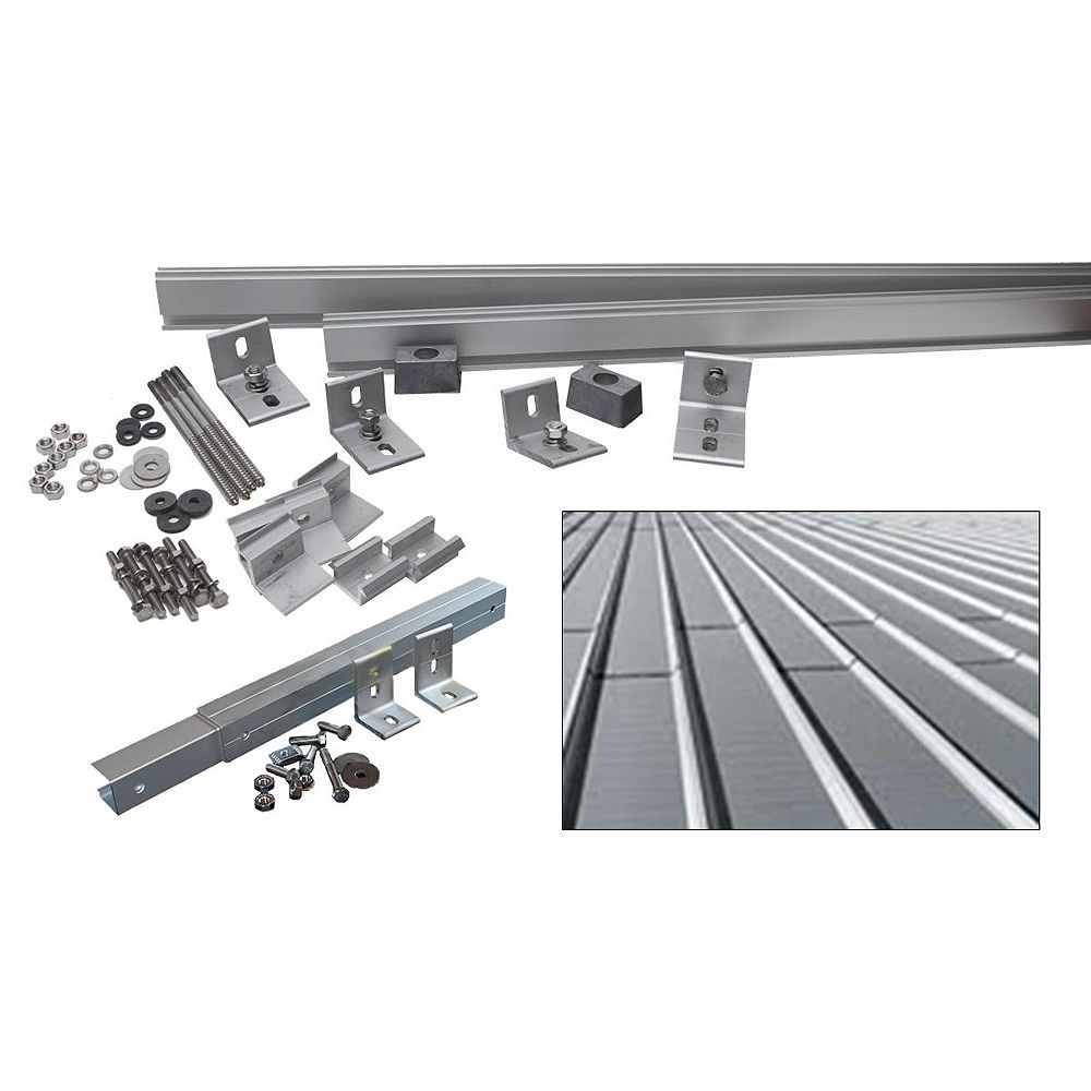 Grape Solar 5,000-Watt Additional Tilt Racking System (Standing Seam ...