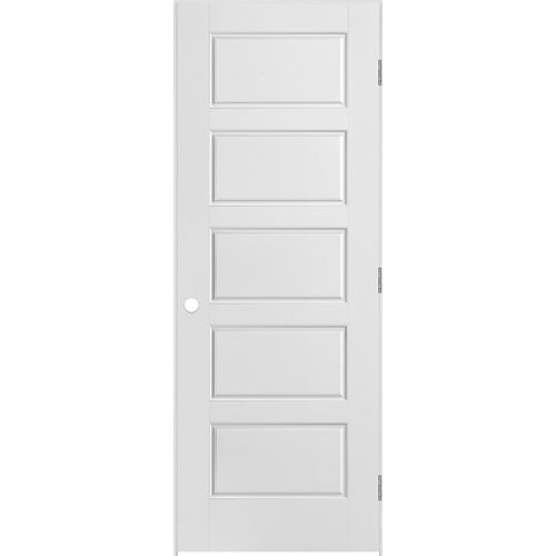 30-inch x 80-inch Primed Riverside Hollow Core Smooth Single Prehung Interior Door