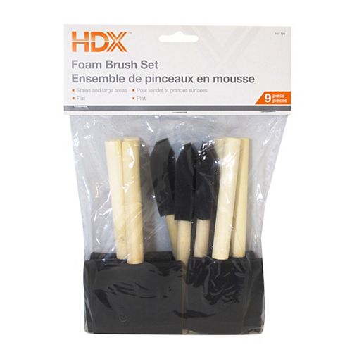 9-Piece Foam Brush Set