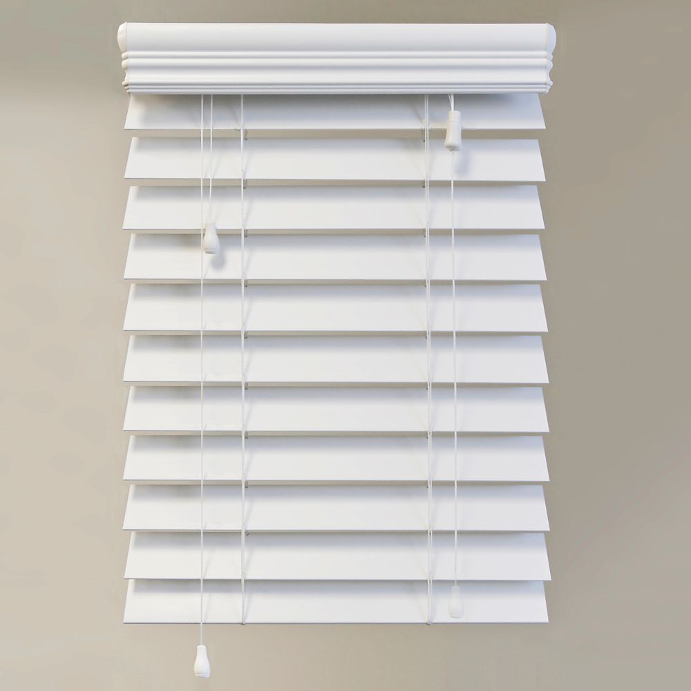 Home Decorators Collection 66x72 White 2 5 Inch Premium Faux Wood Blind   P 1000747828 