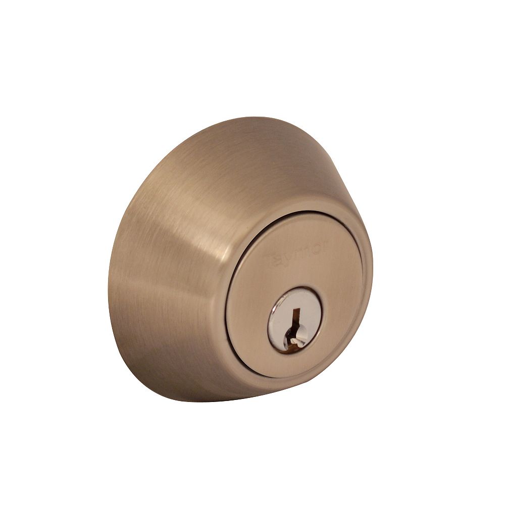 Taymor Single 61 Satin Nickel High Security Deadbolt The Home Depot