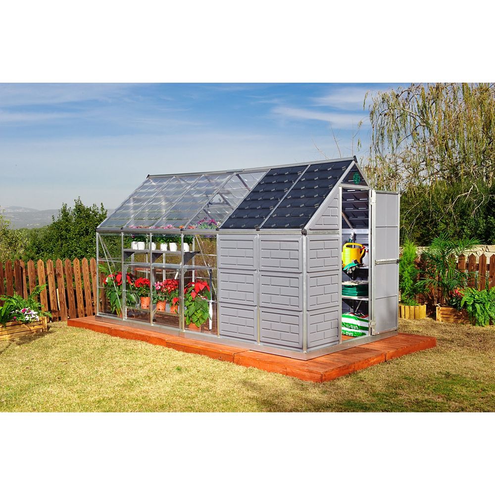 Palram Deluxe Grow & Store Greenhouse / Shed 6 Feet x 12 Feet The