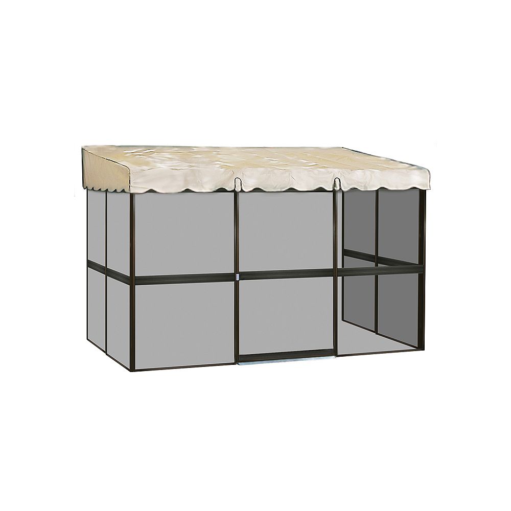 PatioMate Abri grillagé 7 pi 8 po x 11 pi 6 po Marron Home Depot