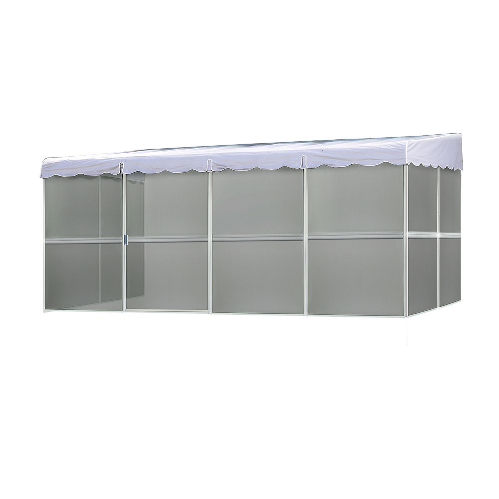 PatioMate 8 ft. 6inch x 17 ft. 1inch Screened Enclosure in White