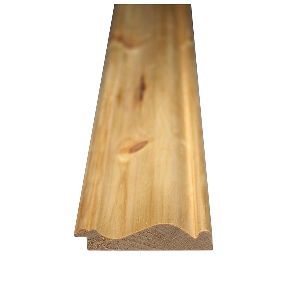 Alexandria Moulding Knotty Pine Wainscot Cap 9/16 In. x 2-5/8 In. x 96 ...