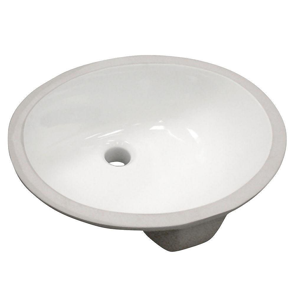 Foremost Oval Undermount Vitreous China Bathroom Sink in White The
