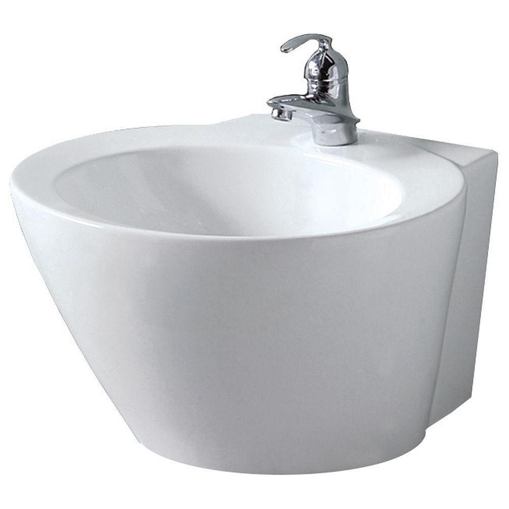 Foremost Luzern Wall Mount Bathroom Sink In White The Home Depot Canada