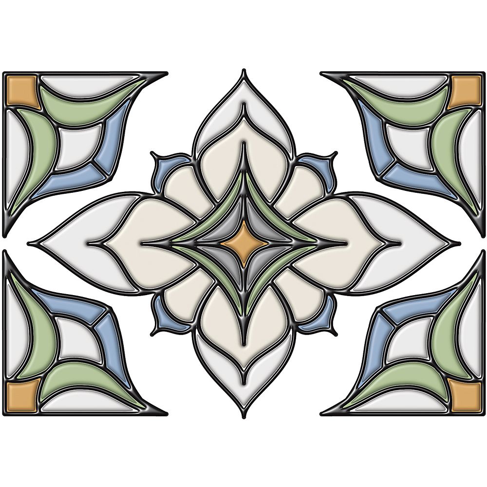 Brewster Stain Glass Applique with Caming Lines The Home Depot Canada