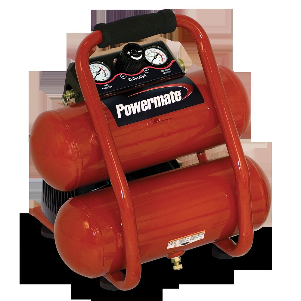 Powermate 2 Gallon Side Stack Air Compressor Combo Kit The Home Depot
