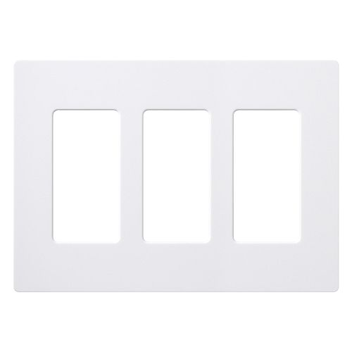 Claro 3 Gang Decorator/Rocker Wallplate, Gloss, White (1-Pack)