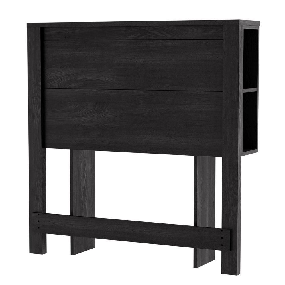 South Shore Fynn Collection Twin Headboard with Storage Gray Oak The