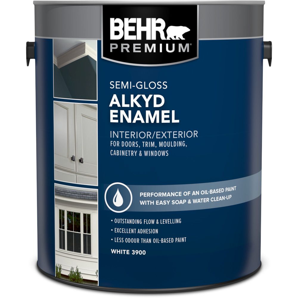 Behr Alkyd Semi Gloss Enamel Paint Dry Time View Painting   P 1000750723 