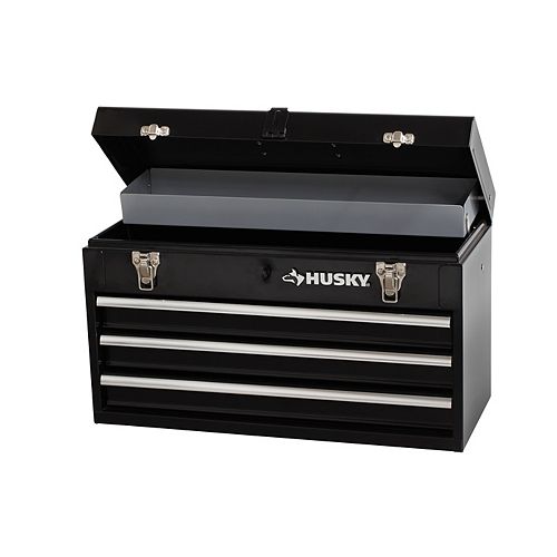 20-inch 3-Drawer Metal Portable Tool Box with Tray