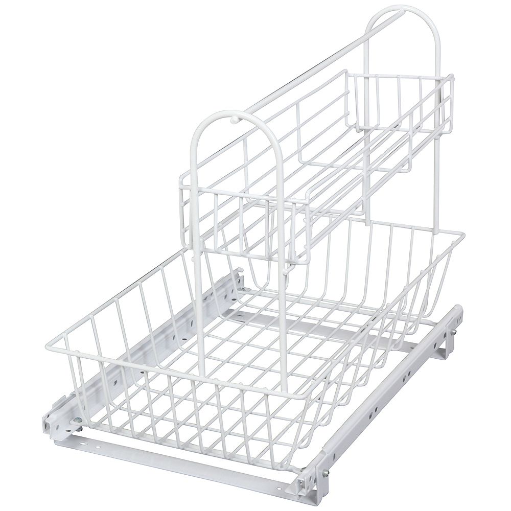 Knape & Vogt Under sink Basket With Removable Upper Basket 12.125