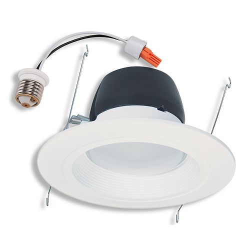 Halo Dome Shower Light with Satin White Trim Ring5 Inch Aperture The