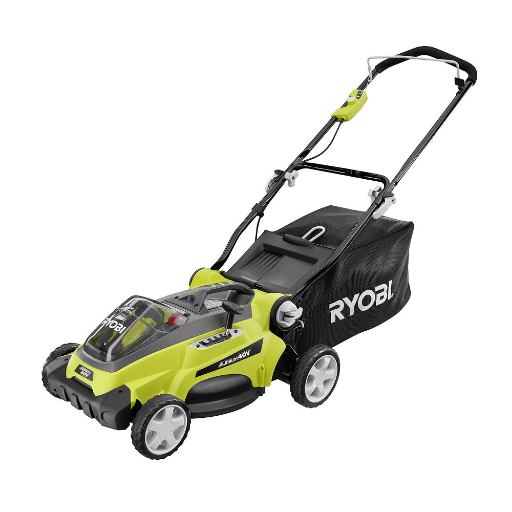 RYOBI 16inch 40V LithiumIon Battery Powered Lawn Mower The Home