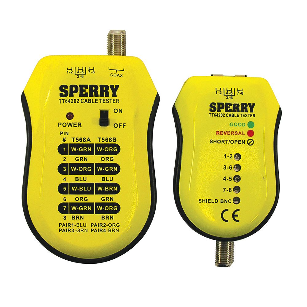 Sperry Instruments Cable Test Plus Coax/UTP/STP Tstr, Tests for Opens