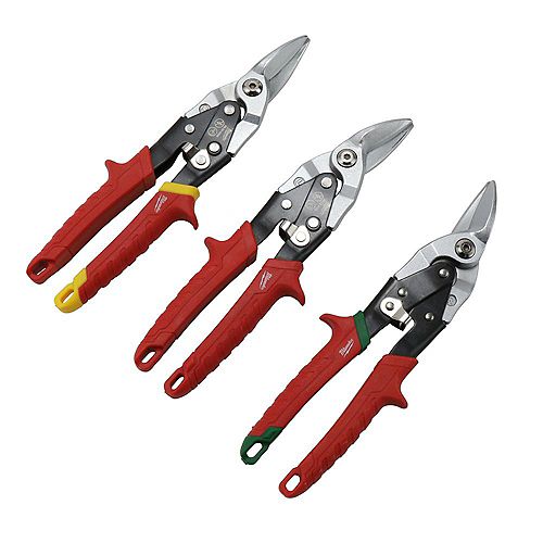 Left, Right, and Straight Aviation Snips (3-Pack)