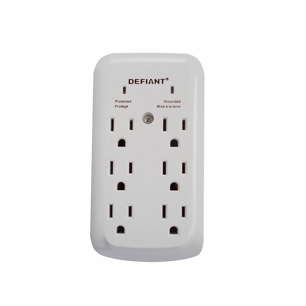 Defiant 6 Outlet Wall Mount Surge The Home Depot Canada