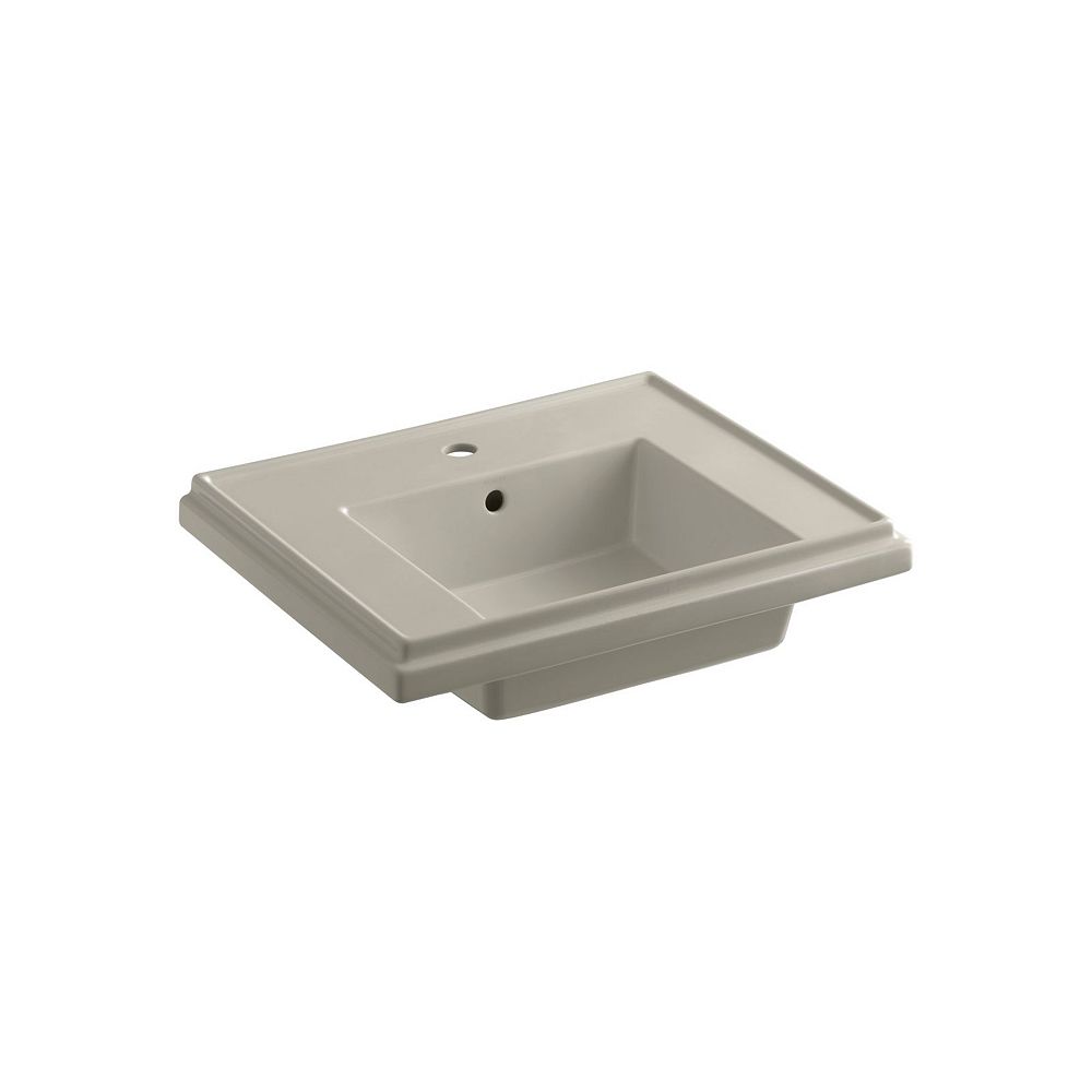 KOHLER Tresham 24inch Single Hole Rectangular Pedestal Sink Basin with