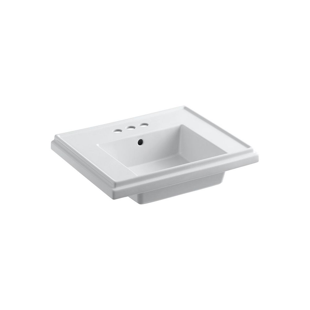 Kohler Tresham Bathroom Sink Basin With 4 Inch Centreset Faucet Installation In White The Home Depot Canada