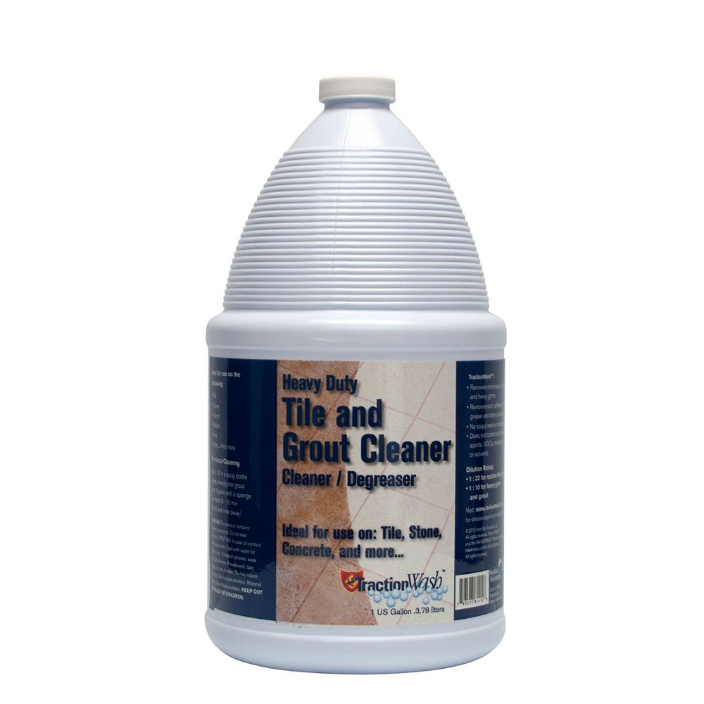 Traction Wash Heavy Duty Tile and Grout Cleaner - 1 Gallon FR/CA (4x1 ...