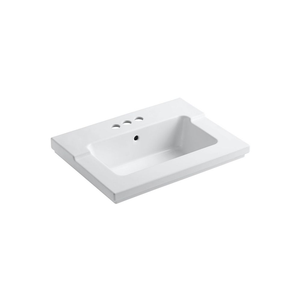 KOHLER Tresham(R) vanitytop bathroom sink with 4 inch centerset faucet holes The Home Depot