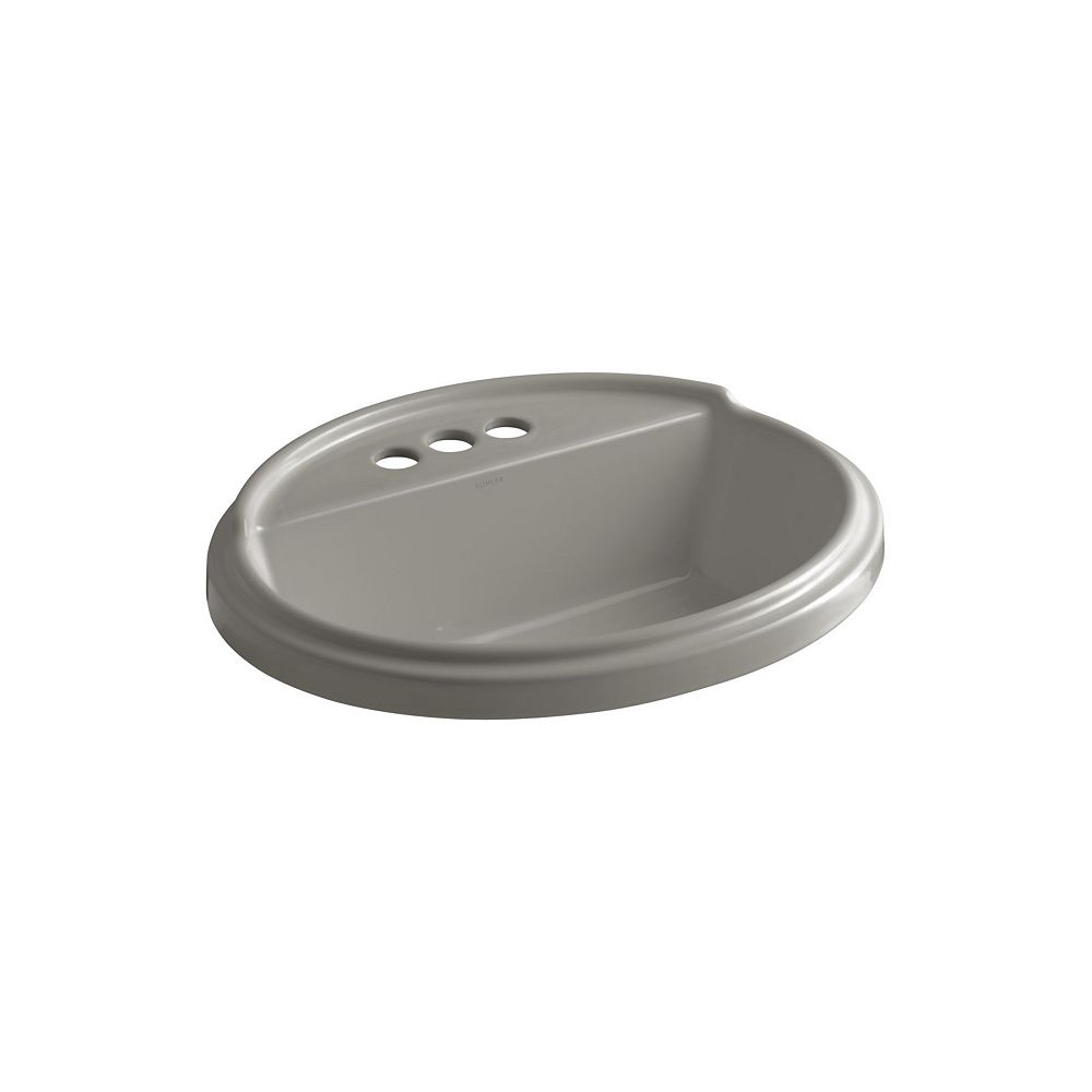 KOHLER Tresham(R) oval dropin bathroom sink with 4 inch centerset faucet holes The Home Depot