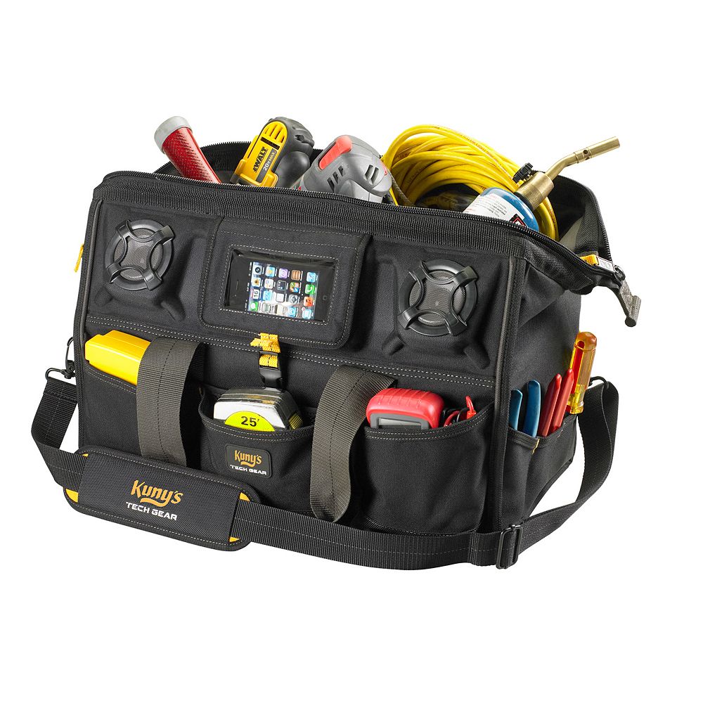 Kuny's Tech Gear 18inch Megamouth Tool Bag with Stereo Speaker The