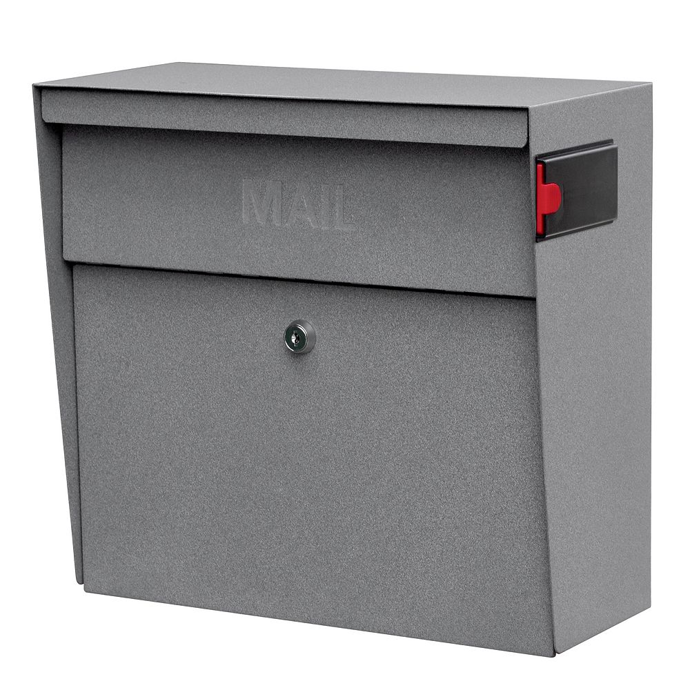 Mail Boss Granite Metro Wall Mount Locking Mailbox The Home Depot Canada