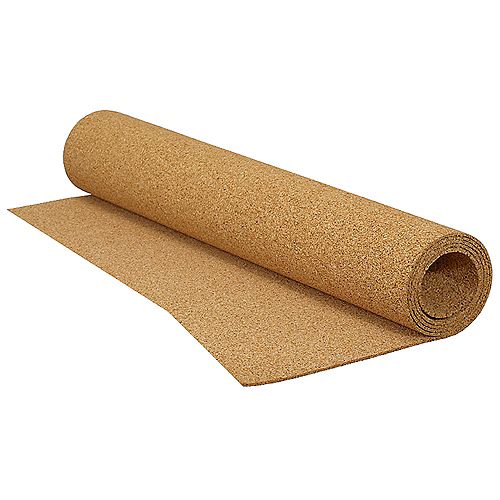 100 sq. ft., 25 Feet x 4 Feet x 1/4-inch Roll of Cork Underlayment for Tile, Laminate and Floated Wood Floors