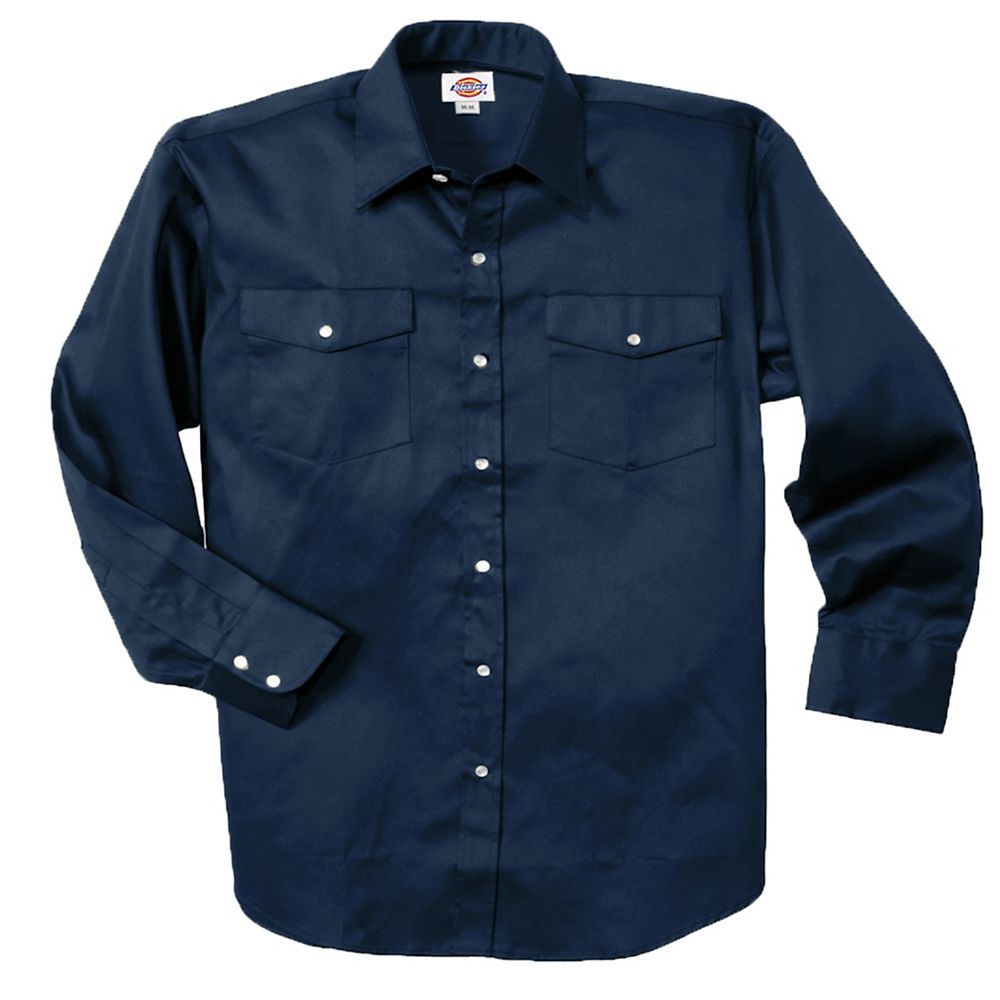 Dickies 1221 Chemise de travail à manches longues avec fermeture à boutonspression Gran