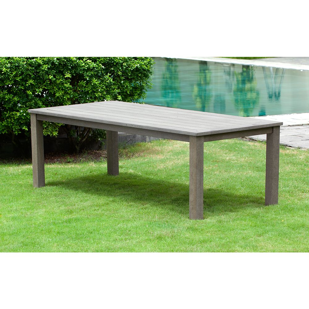 Hampton Bay Tacana Extra Large Rectangular Resin Patio Dining Table