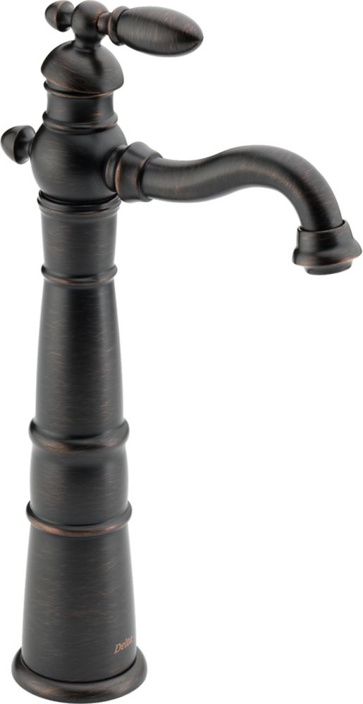 Delta Victorian Single Hole 1 Handle High Arc Bathroom Faucet In Bronze   P 1000754877 