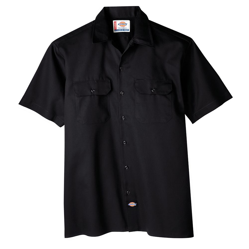Dickies 1574 Short Sleeve Button Work Shirt - X-Large | The Home Depot ...